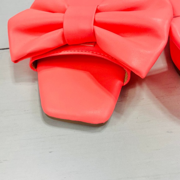 NEW Cape Robbin Pink JuJu Sandals Slides with Bow-SZ 6 - Picture 3 of 7